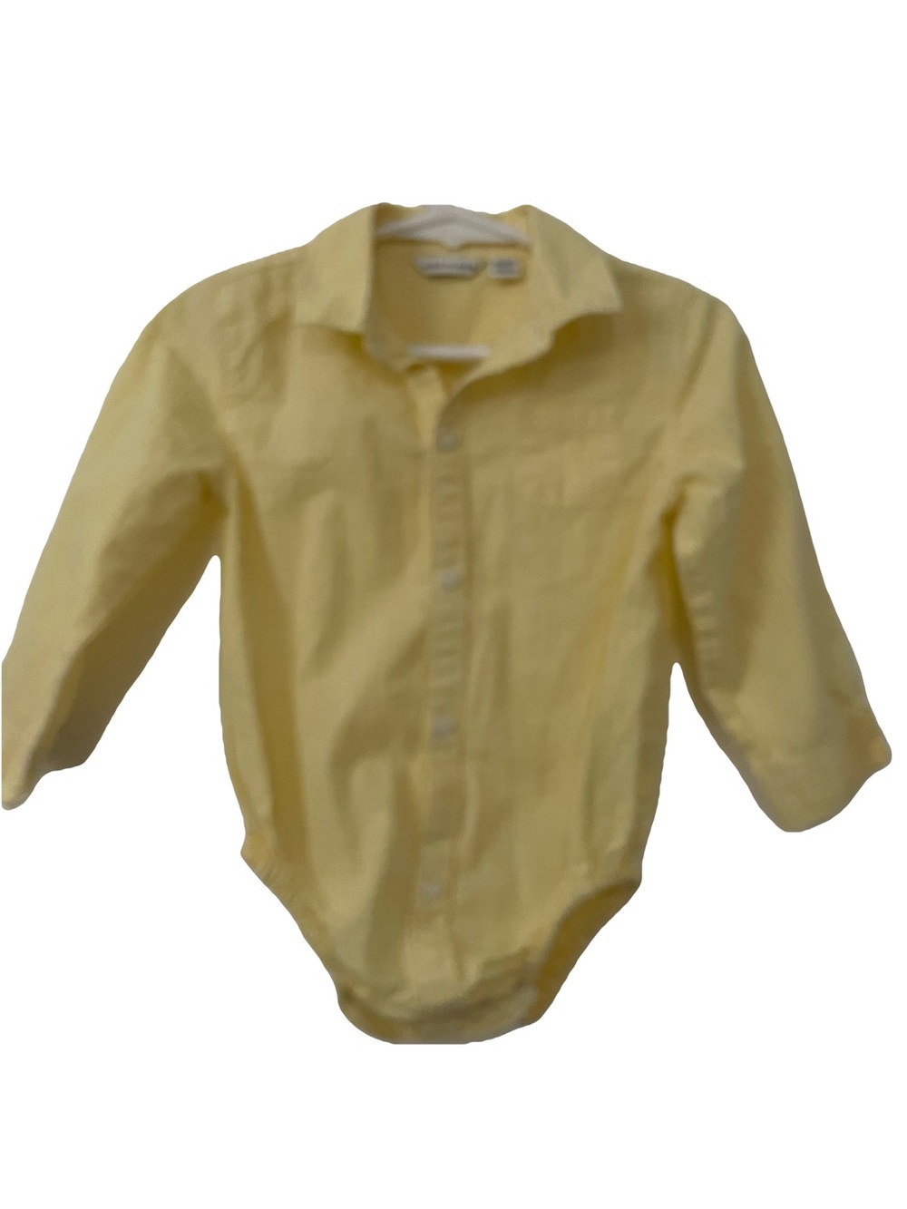 Janie and Jack Yellow Gingham Button-Front Shirt Bodysuit
